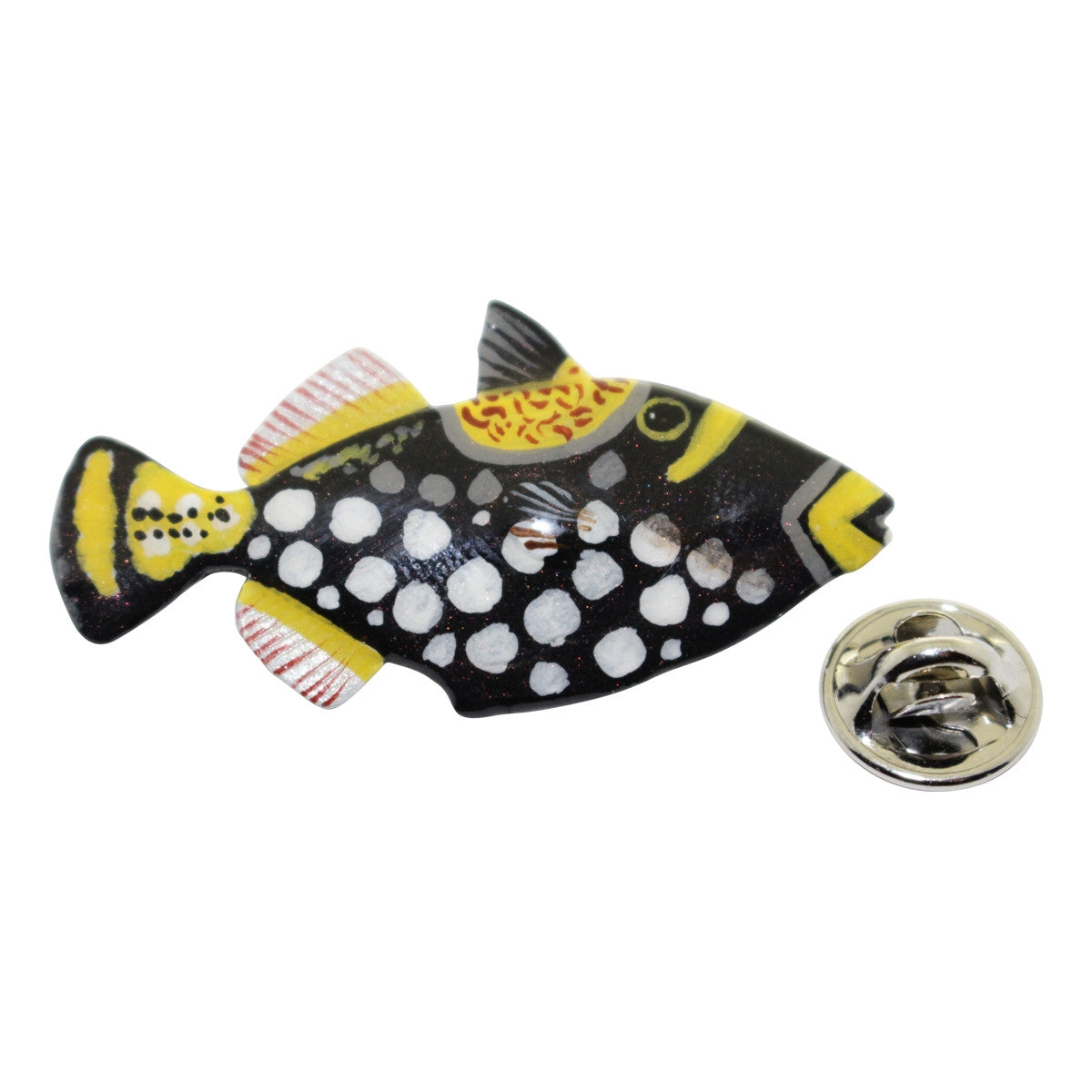 Triggerfish Pin ~ Hand Painted ~ Lapel Pin ~ Hand Painted Lapel Pin ~ Sarah's Treats & Treasures